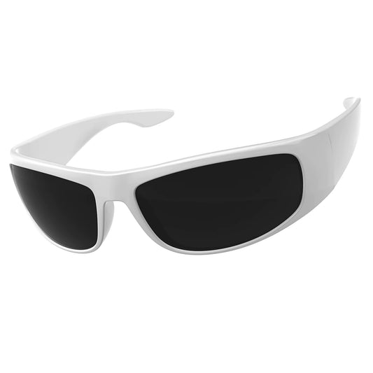 Dark Sunglasses for Men Wrap around Sunglasses for Big Heads Men UV400 Protection W8005