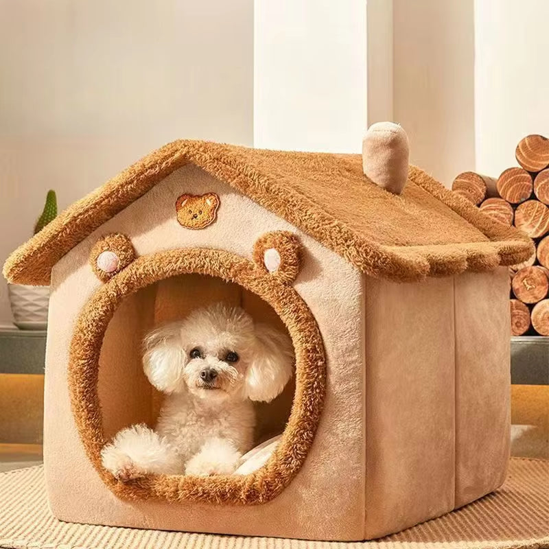 1Pcs Cats and Dogs House House Small Dog Four Seasons General Can Be Dismantled and Washed Dog House Pet Supplies Pet Bed