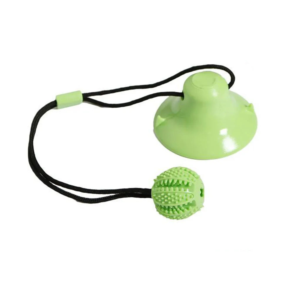 Dog Chew Ball Toys for Aggressive Chewers Interactive Dog Puzzle Toy Food Dispenser Suction Cup Dog Tug Toy for Dogs Teeth Clean