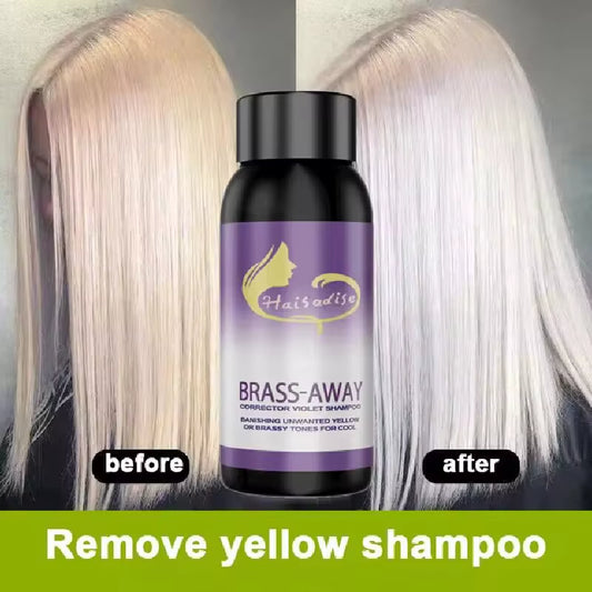 No Yellow Shampoo Purple Shampoo Toner Remove anti Brassy Protect Hair Color Yellow Gray Dye Bleached for Blonde Non-Irritating