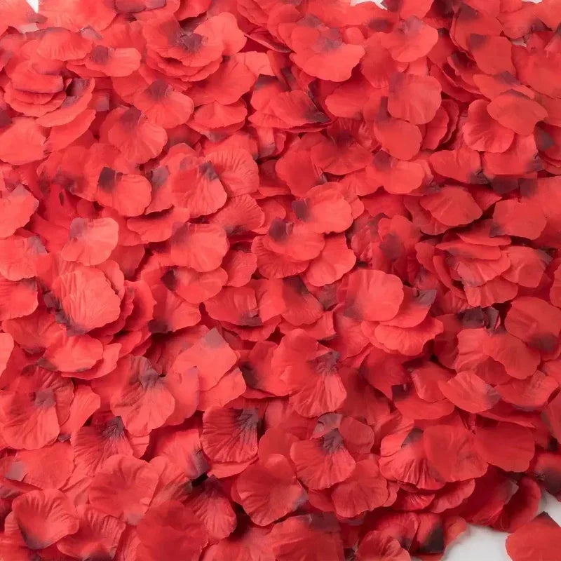 100/10000PCS Fake Rose Petals Artificial Flowers Red Silk Petal for Valentines Day Wedding Party Romantic Wedding Party Decor