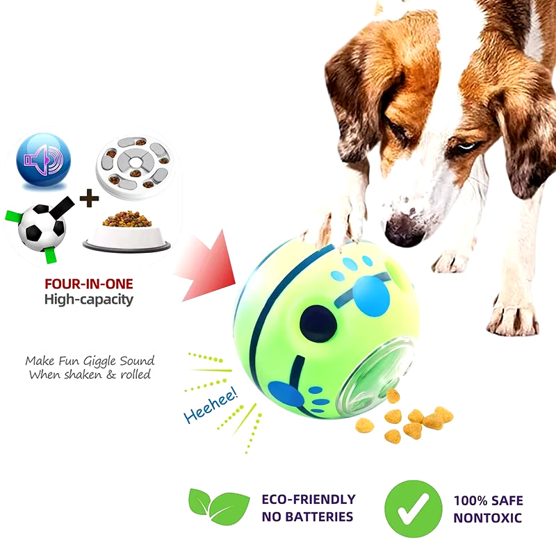 Interactive Dog Toys Food Dispensing Treat Pet Giggle Ball Safe Dog Squeaky Puppy Puzzle Toy for Small Medium Large Dog