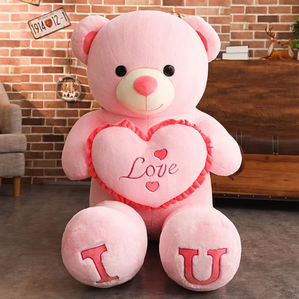 80/100Cm Big LOVE Plush Toy Bear Giant Stuffed Animals Birthday Valentines Day Gifts Soft Pillow Dolls Grilfriend Girls Wife Kid